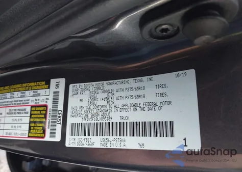 2020 Toyota Tundra Sr5 from USA, damaged, VIN 5TFDY5F10LX893189